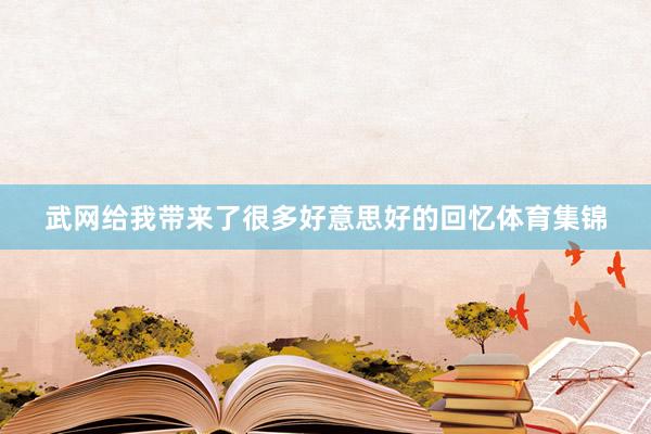 武网给我带来了很多好意思好的回忆体育集锦