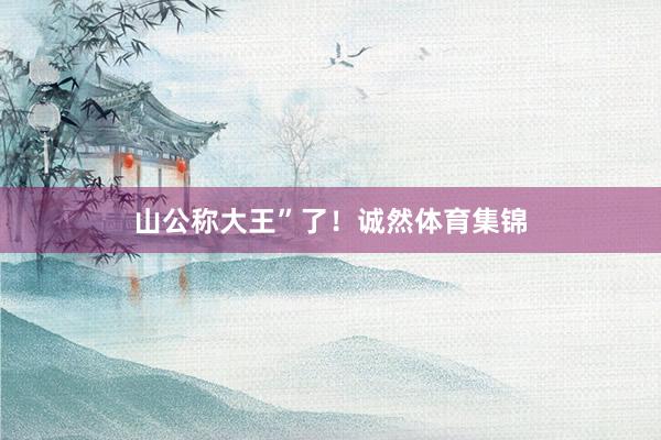 山公称大王”了！诚然体育集锦