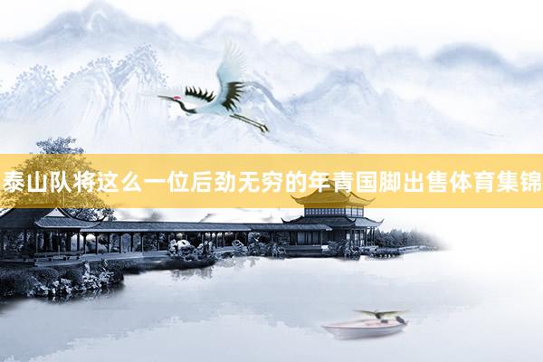 泰山队将这么一位后劲无穷的年青国脚出售体育集锦